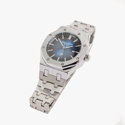 Blue dial Audemars Piguet – Royal Oak – C-774c Stainless Steel Men's Wrist Watch