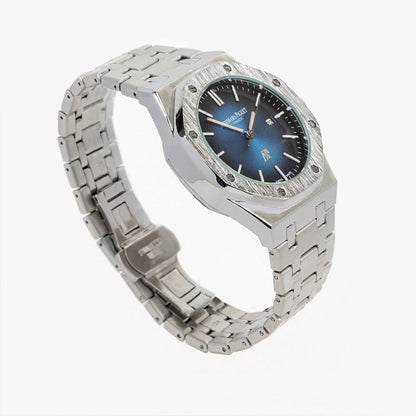 Blue dial Audemars Piguet – Royal Oak – C-774c Stainless Steel Men's Wrist Watch