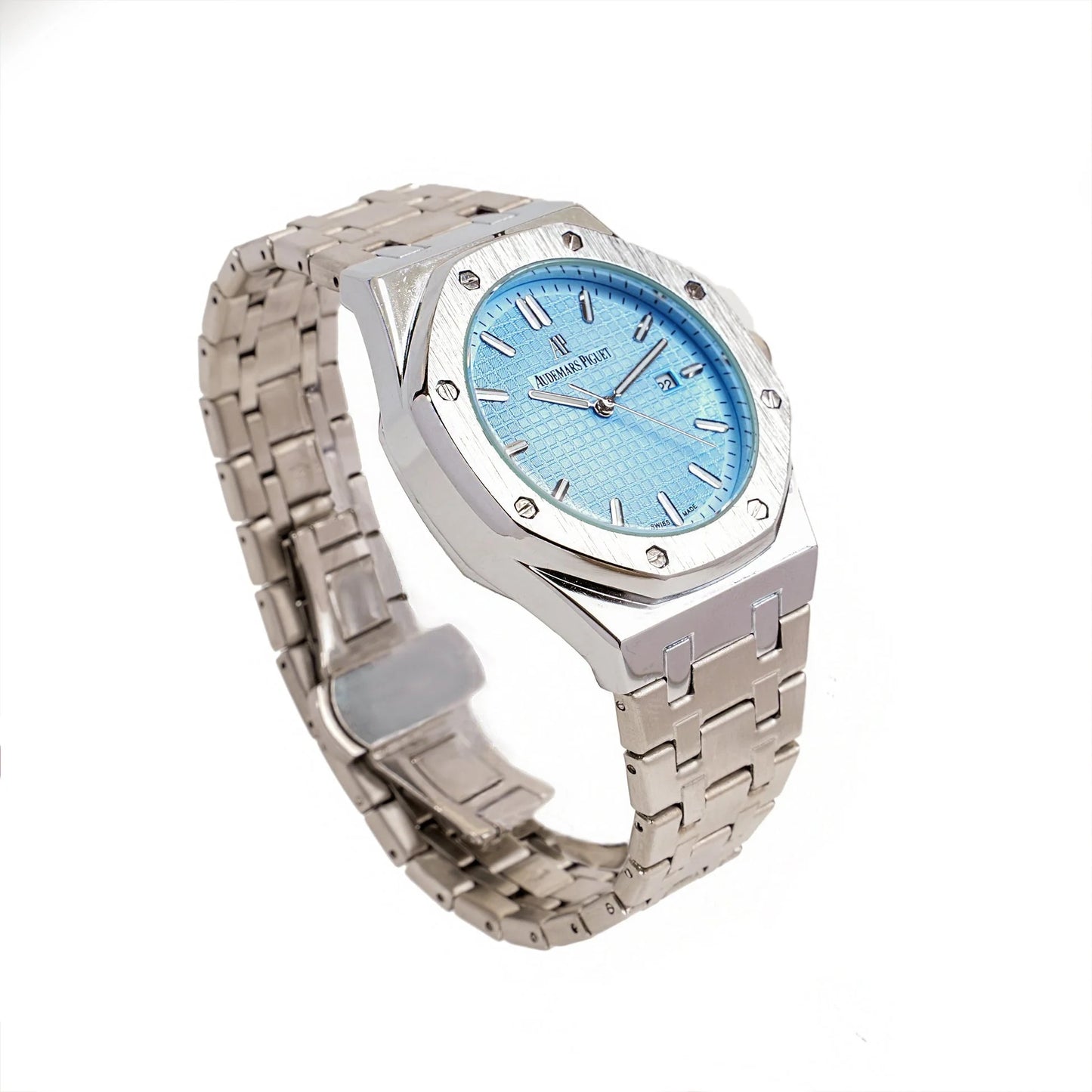 light blue Audemars Piguet – Royal Oak Date working Men's Wrist Watch