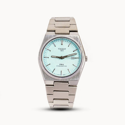 Light Blue Tissot PRX Stainless Steel Men's Wrist Watch