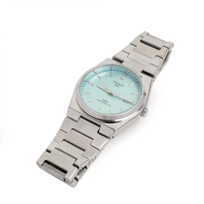 Light Blue Tissot PRX Stainless Steel Men's Wrist Watch