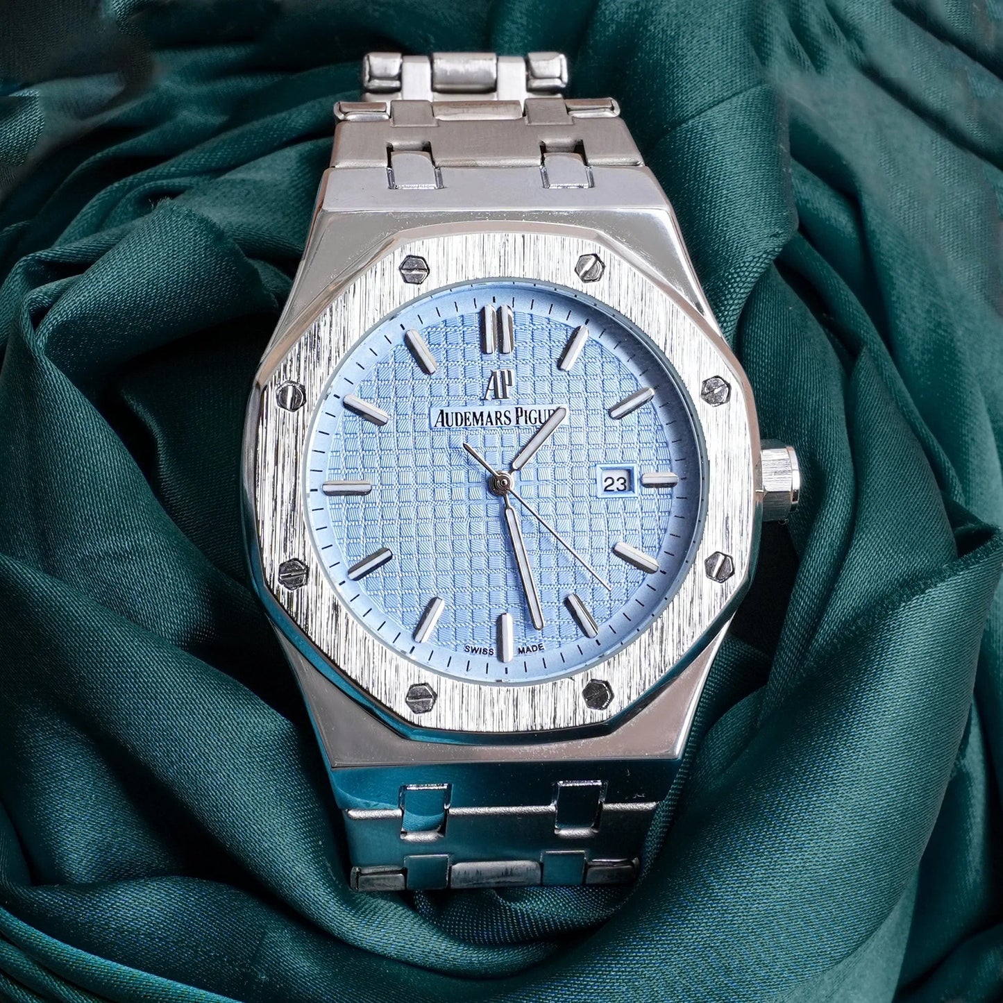 light blue Audemars Piguet – Royal Oak Date working Men's Wrist Watch