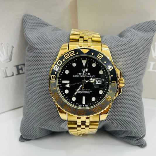 Golden Rolex Submariner Date Working Men's Wrist Watch