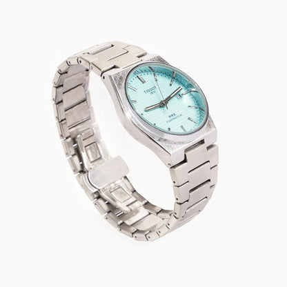 Light Blue Tissot PRX Stainless Steel Men's Wrist Watch